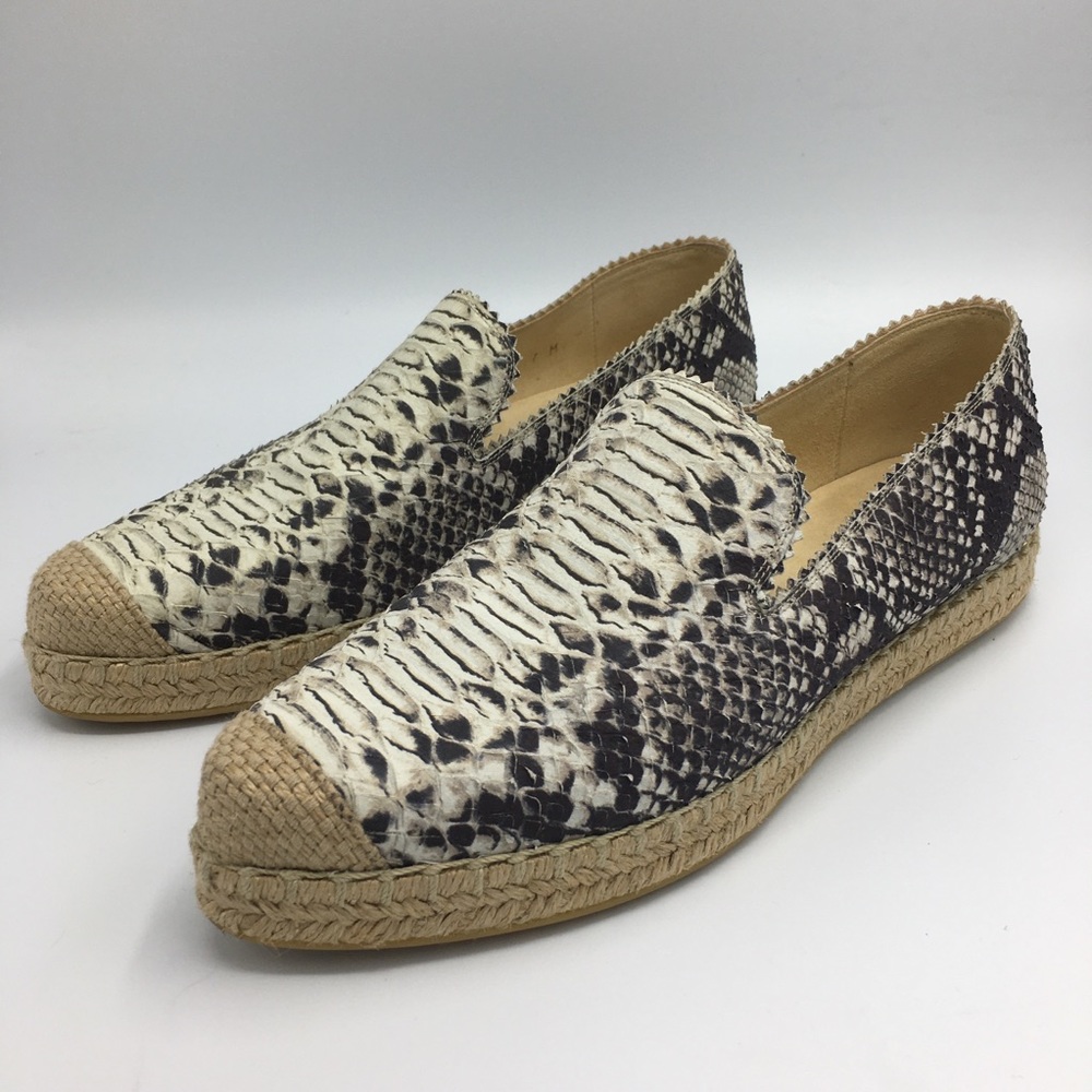 Stuart Weitzman Biarritz snake embossed espadrille